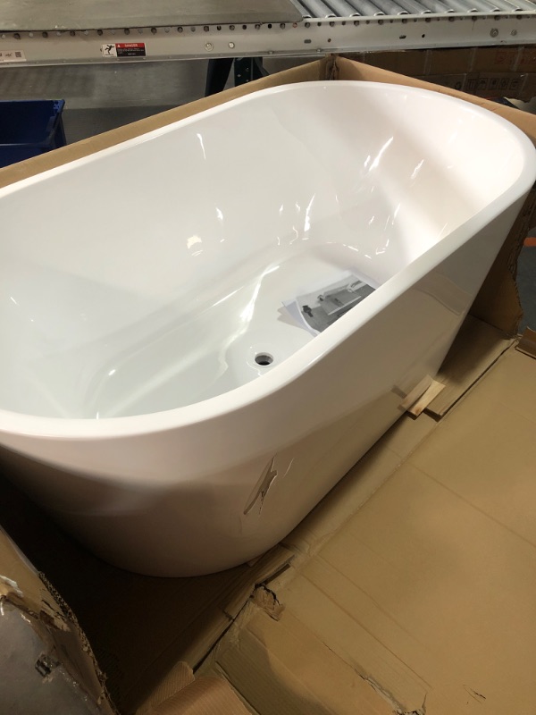 Photo 5 of **NONREFUNDABLE**FOR PARTS OR REPAIR**SEE NOTES**
Adecab 59" Acrylic Freestanding Bathtub, Soaking Tub with Integrated Overflow and Drain, cUPC Certified