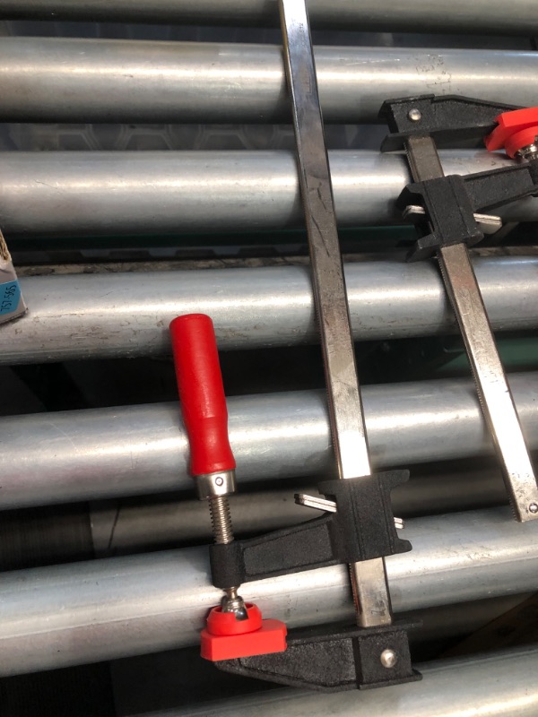 Photo 1 of **2 CLAMPS ONLY**SEE PHOTOS**
Bessey BESSEY GSCC2PK-C Clamp Set for Woodworking, F-style with Wood Handle, Replaceable Pads, 2 x 6 In and 2 x 12 In, 600 lb, Red/Black/Silver 2 x 6 IN and 2 x 12 In. 600 lb (Set of 2)