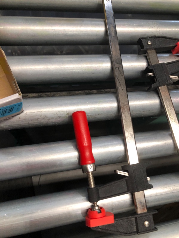 Photo 1 of **2 CLAMPS ONLY**SEE PHOTOS**
Bessey BESSEY GSCC2PK-C Clamp Set for Woodworking, F-style with Wood Handle, Replaceable Pads, 2 x 6 In and 2 x 12 In, 600 lb, Red/Black/Silver 2 x 6 IN and 2 x 12 In. 600 lb (Set of 2)