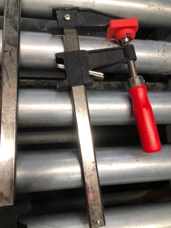 Photo 1 of **2 CLAMPS ONLY**SEE PHOTOS**
Bessey BESSEY GSCC2PK-C Clamp Set for Woodworking, F-style with Wood Handle, Replaceable Pads, 2 x 6 In and 2 x 12 In, 600 lb, Red/Black/Silver 2 x 6 IN and 2 x 12 In. 600 lb (Set of 2)