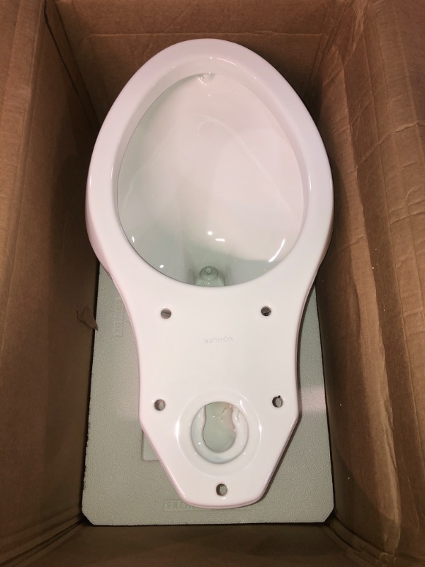 Photo 2 of (READ FULL POST) KOHLER Highline 1.0 GPF Comfort Height Two-Piece Elongated Toilet with Class Five Flush Technology and Left-Hand Trip Lever, White **MISSING TANK**