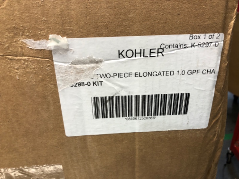 Photo 4 of (READ FULL POST) KOHLER Highline 1.0 GPF Comfort Height Two-Piece Elongated Toilet with Class Five Flush Technology and Left-Hand Trip Lever, White **MISSING TANK**