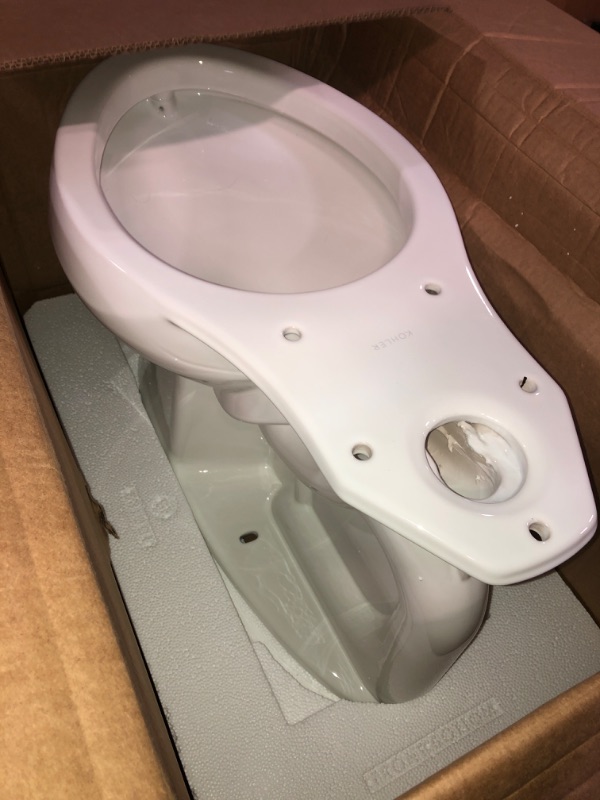 Photo 3 of (READ FULL POST) KOHLER Highline 1.0 GPF Comfort Height Two-Piece Elongated Toilet with Class Five Flush Technology and Left-Hand Trip Lever, White **MISSING TANK**