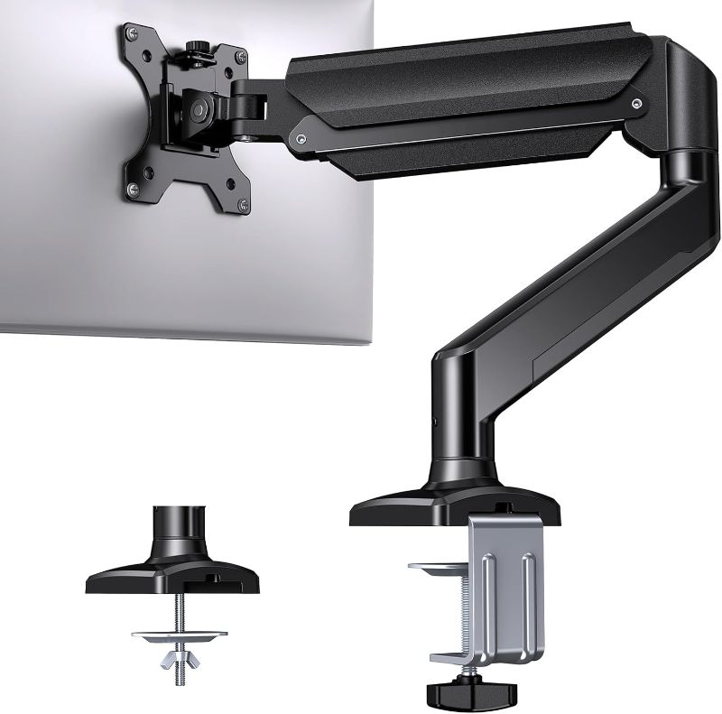 Photo 1 of *****STOCK IMAGE FOR SAMPLE*****SEE NOTES***
HUANUO Single Monitor Mount for 13?–32? Screens up to 22 lbs, Height Adjustable Monitor Arm, Home Office Monitor Stand Full Motion with C-Clamp & Grommet Base, VESA 75x75 or 100x100mm
