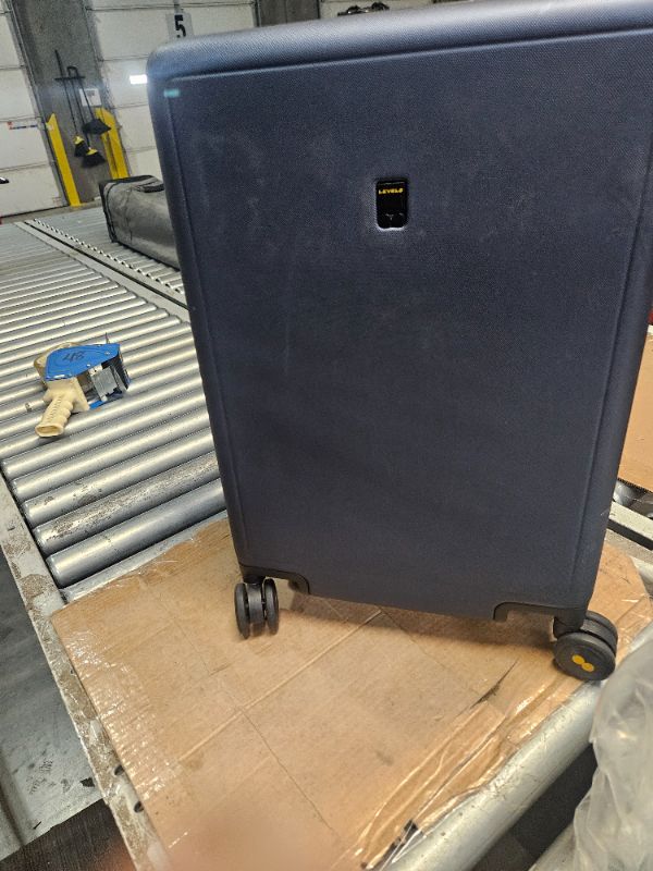Photo 1 of **MINOR DAMAGE** READ NOTES**
LEVEL8 Elegance Luggage Set, PC Matte Hardshell Suitcases - Navy Blue
