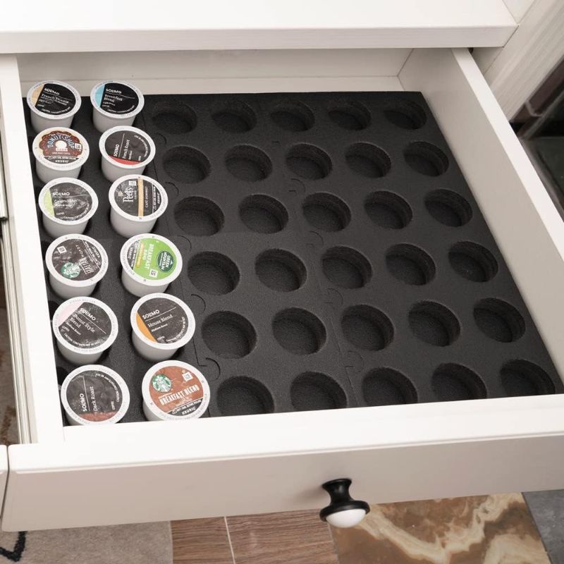 Photo 1 of ***STOCK PHOTO REFERENCE ONLY*** A3 Direct Coffee Pod holder DIY Size Organizer 40 Compatible Tray Drawer Holds with Keurig K-Cup
