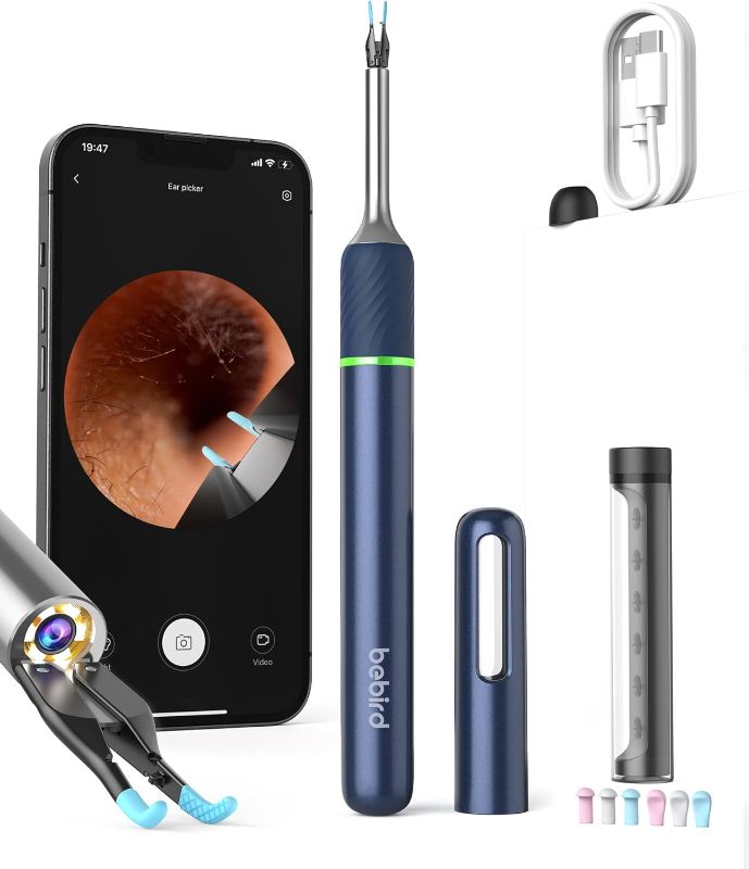 Photo 1 of [Cutting-Edge] BEBIRD Note5 AuriCare Ear Wax Removal Tool with Ear Camera, Ear Cleaner with Ear Pick &Tweezers Mode,1000W Ear Scope,Universal Gyroscope for Earwax Removal Kits
