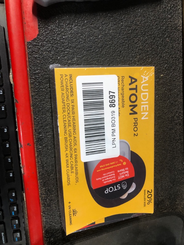 Photo 2 of ***FACTORY SEALED*** Audien ATOM PRO 2 Wireless Rechargeable OTC Hearing Aid, Premium Comfort Design and Nearly Invisible
