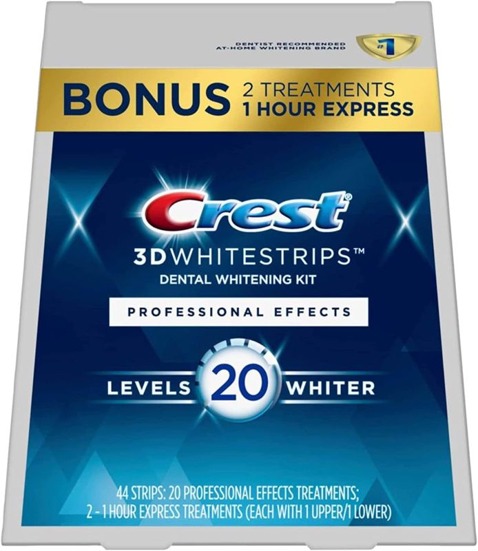 Photo 1 of ***FACTORY SEALED*** Crest 3D Whitestrips, Professional Effects, Teeth Whitening Strip Kit, 44 Strips (22 Count Pack)
