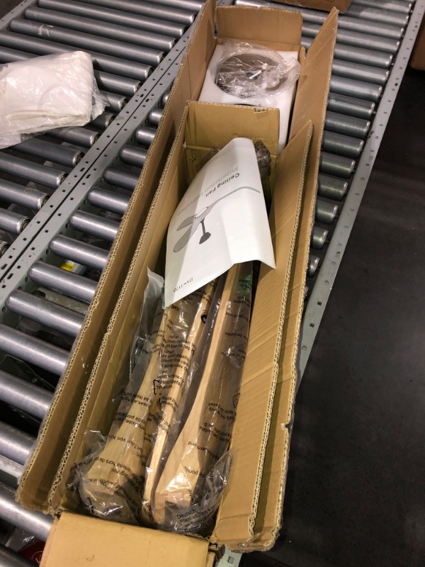 Photo 1 of (NON-REFUNDABLE) 52" Wood Ceiling Fans with Lights and Remote Control,Indoor Outdoor 3 Blades Wooden Ceiling Fan for Garage,Patio,Living Rooms,Bedrooms,Offices,Farmhouse(Nickel+Raw wood) Nickel+Raw wood 52 inch with Light