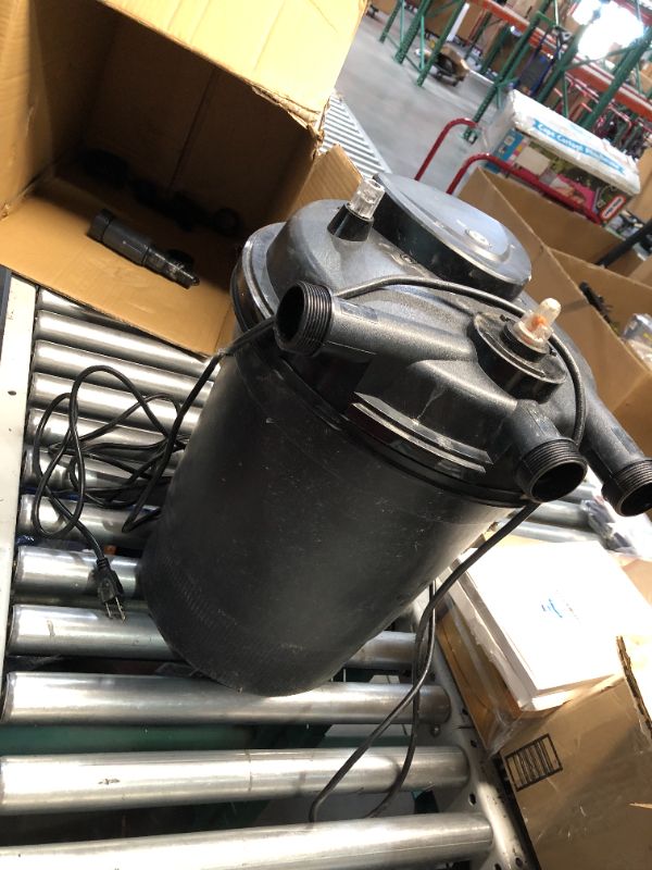 Photo 2 of ***USED - MISSING NUMEROUS PARTS - SEE COMMENTS***
Bio Pressure Pond Filter, up to 1600 Gallons, Pond Filter System with Convenient Cleaning Crank Handle for Garden, Pool, Fishpond, Black