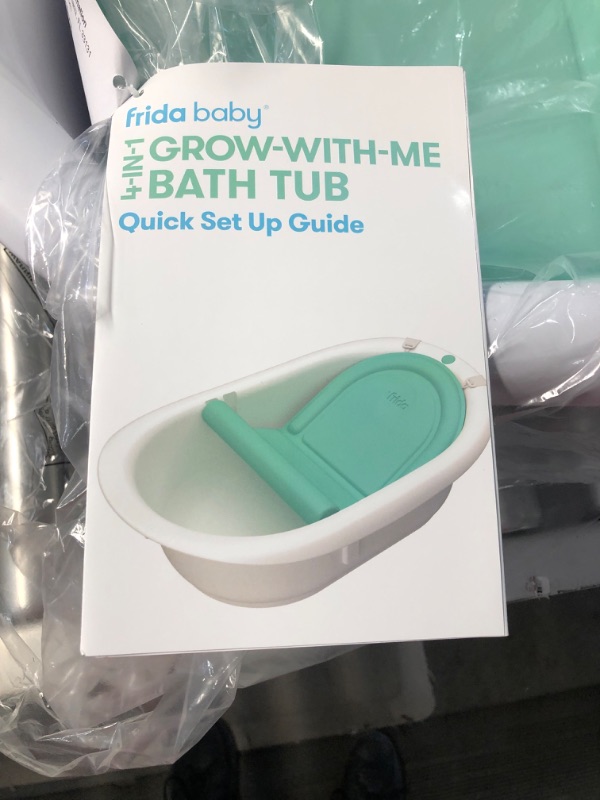 Photo 1 of 4-in-1 Grow-with-Me Bath Tub by Frida Baby Transforms Infant Bathtub to Toddler Bath Seat with Backrest for Assisted Sitting in Tub