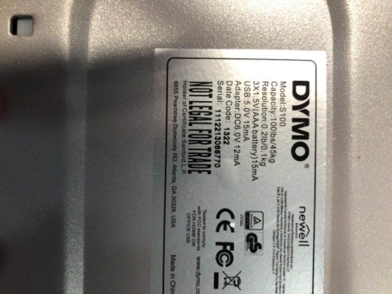 Photo 1 of DYMO 1776111 Digital Shipping Scale, 100-Pound