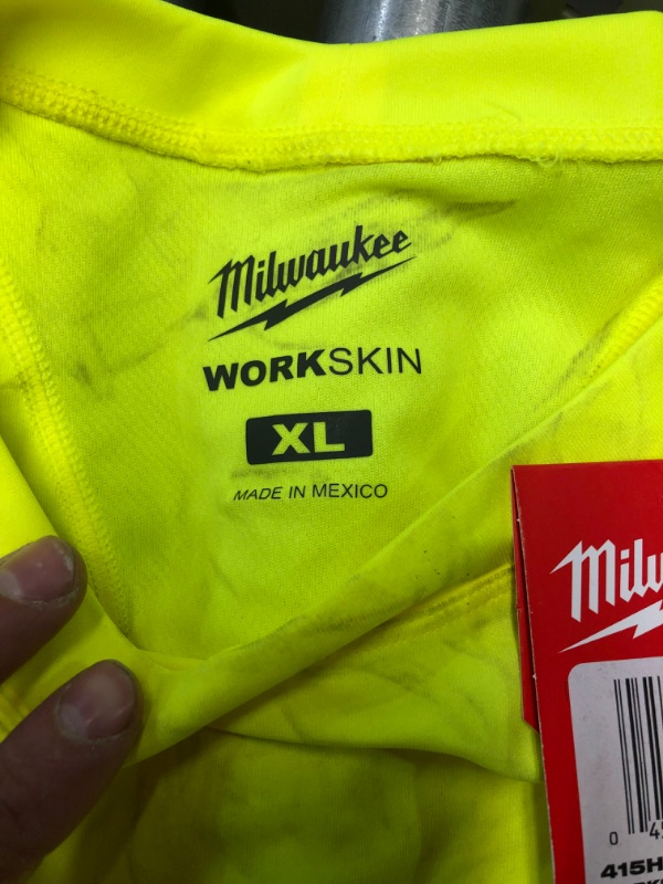 Photo 3 of **dirty -- washable ** Men's Extra Large Hi-Vis GEN II WORKSKIN Light Weight Performance Long-Sleeve T-Shirt