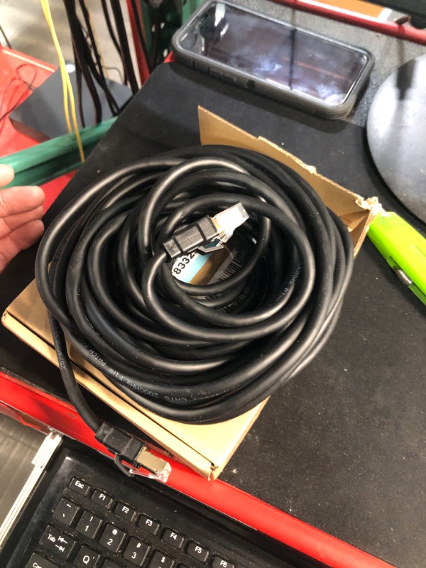 Photo 2 of Cat 8 Ethernet Cable, 30ft Heavy Duty High Speed  Network Cable, Professional LAN Cable, 26AWG, 2000Mhz 40Gbps with Gold Plated RJ45 Connector