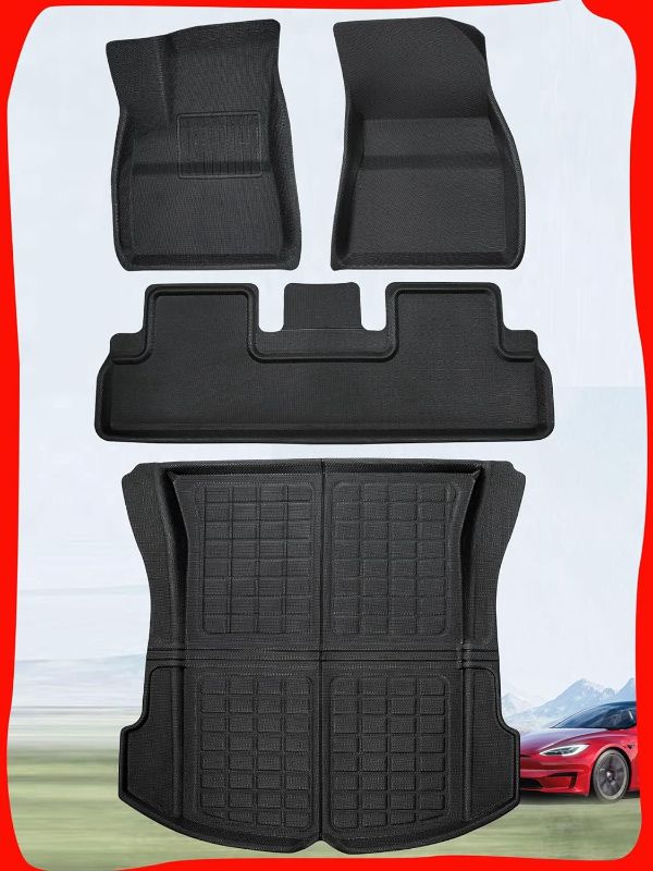 Photo 1 of ***STOCK PHOTO FOR REFERENCE ONLY - ACTUAL ITEM MAY DIFFER - SEE COMMENTS***
Black Floor Mats, 4 Piece, Rubber Texture