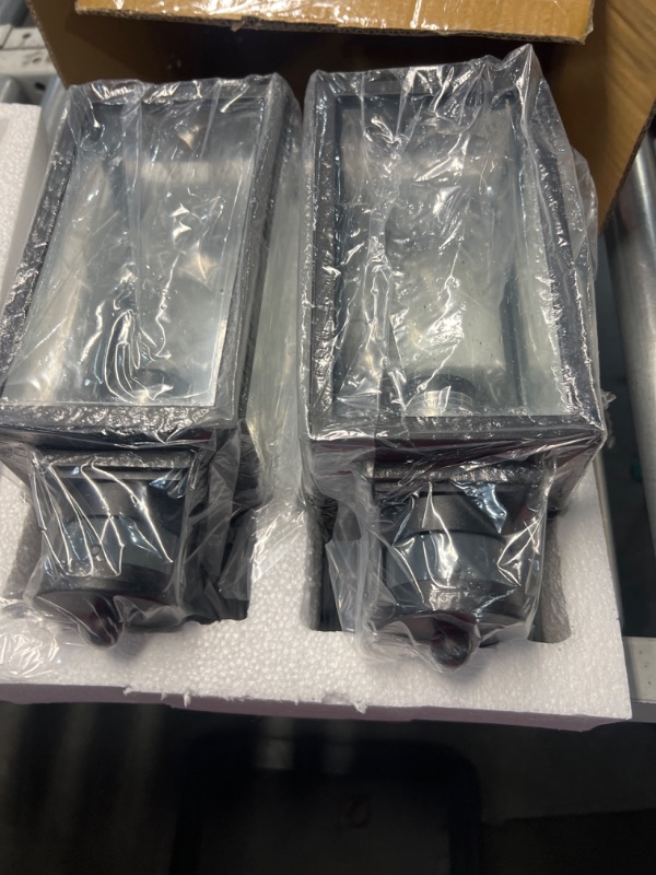 Photo 1 of VIANIS 2 Pack Motion Sensor Outdoor Wall Lights, Matte Black Outside Lighting Fixtures for House, Exterior Porch Lights Wall Mount Sconce, Waterproof Dusk Dawn Sensor Coach Lanterns Outdoor Wall Lamps Black Motion Sensor