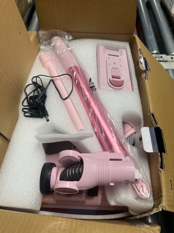 Photo 4 of **USED**
Homeika Cordless Vacuum Cleaner, 300W 23KPa Powerful Suction Vacuum with LED Display, 3 Suction, 48mins Runtime, Lightweight Stick Cleaner with Sofa Brush for Hard Floor/Carpet/Pet Hair/Car, Pink
