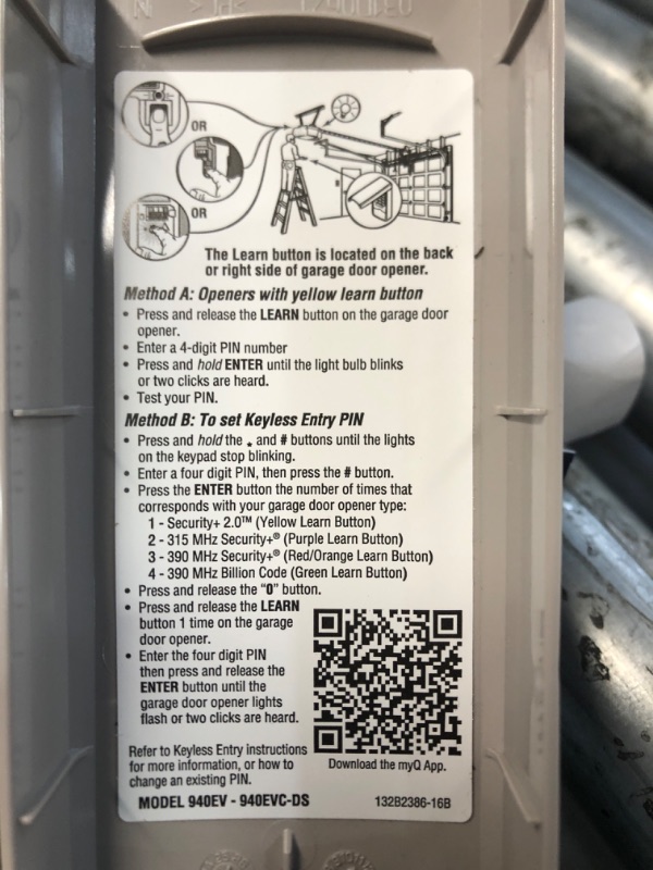 Photo 3 of (see images)Chamberlain Wireless Garage Door Keypad