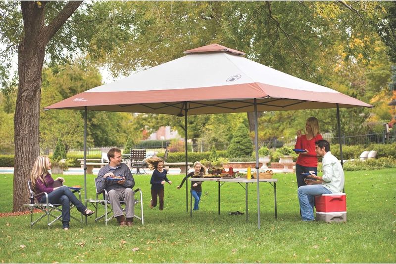 Photo 1 of (READ FULL POST) Coleman Back Home Pop-Up Canopy Tent, 13x13ft Portable Shade Shelter Sets Up in 3 Minutes with UPF 50+ Sun Protection, Great for Campsite, Park, Backyard, Tailgates, Beach, Festivals, & More
