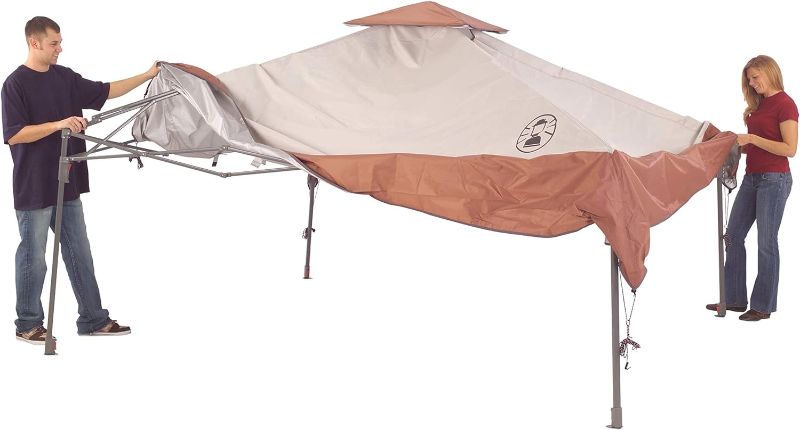 Photo 4 of (READ FULL POST) Coleman Back Home Pop-Up Canopy Tent, 13x13ft Portable Shade Shelter Sets Up in 3 Minutes with UPF 50+ Sun Protection, Great for Campsite, Park, Backyard, Tailgates, Beach, Festivals, & More
