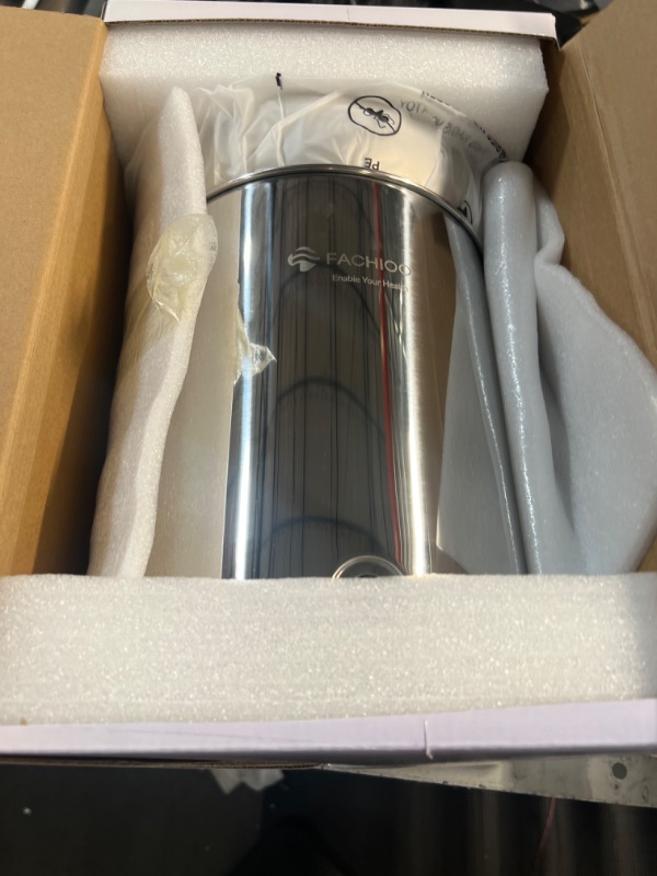 Photo 1 of ***USED - LIKELY MISSING PARTS - UNABLE TO VERIFY FUNCTIONALITY***
2.25G Stainless Steel Gravity-Fed Water Filter System with 2 Black Purification Filter and Metal Spigot, NSF/ANSI 42 Certification, Reduces up to 99% of Chlorine, for Home, Camping, Outdoo