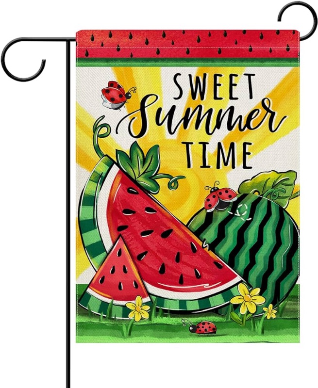 Photo 1 of **BUNDLE**No Returns**(6 qty) Sweet Summer Time Watermelon Decorative Garden Flag