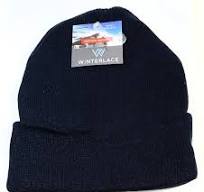 Photo 1 of **BUNDLE**No Returns**(2 qty) Winterlace Beanie Knit Cuffed One Size Dk Blue