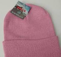 Photo 1 of **BUNDLE**No Returns**(2 qty) Winterlace Beanie Knit Cuffed One Size Pink