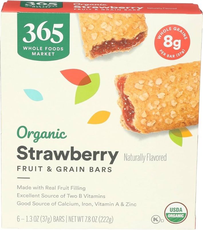 Photo 1 of **BUNDLE**No Returns**EXP 6/24**(6 qty) Organic Strawberry Cereal Bar 6 Count, 7.8 Ounce Organic 6 Count (Pack of 1)