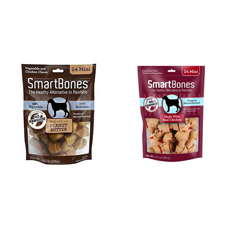 Photo 1 of **NO RETURNS**EXP 12/26**SmartBones Mini Chews with Real Peanut Butter 24 Count, Rawhide-Free