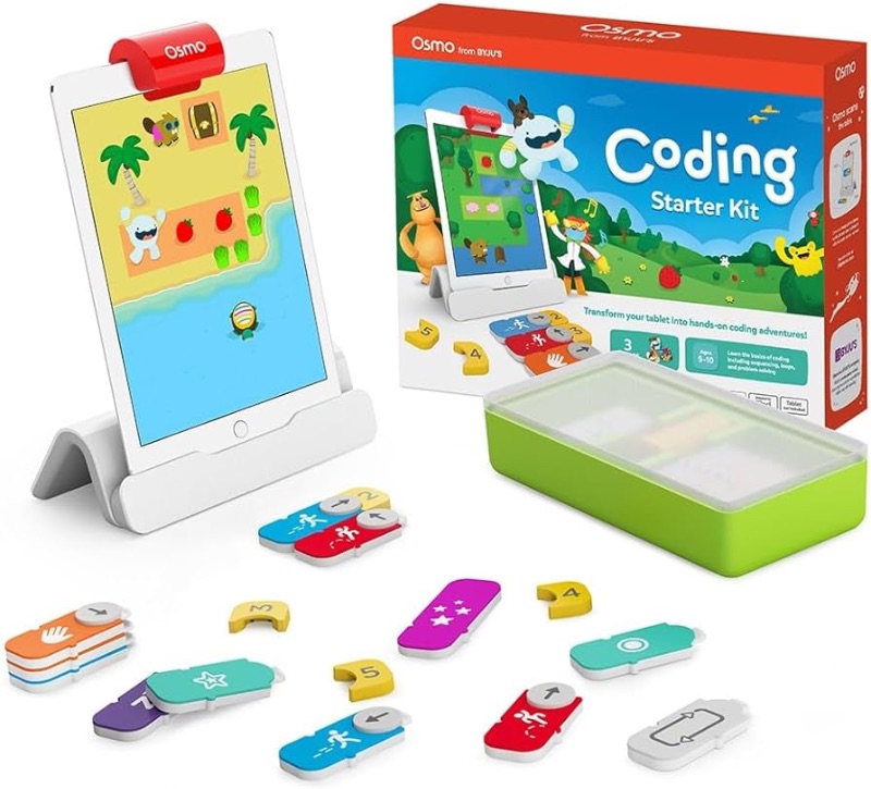 Photo 1 of Osmo - Coding Starter Kit for iPhone & iPad-3 Educational Learning Games-Ages 5-10+ Learn to Code, Basics Puzzles-STEM Toy-Logic, Fundamentals(Osmo iPad/iPhone Base Included)