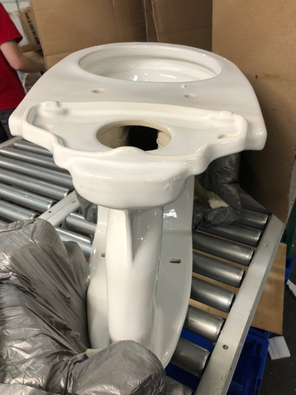 Photo 5 of  Elongated Universal Height TORNADO FLUSH Toilet Bowl with 10 Inch Rough-In and CEFIONTECT, Cotton White - C776CEFG.10#01
