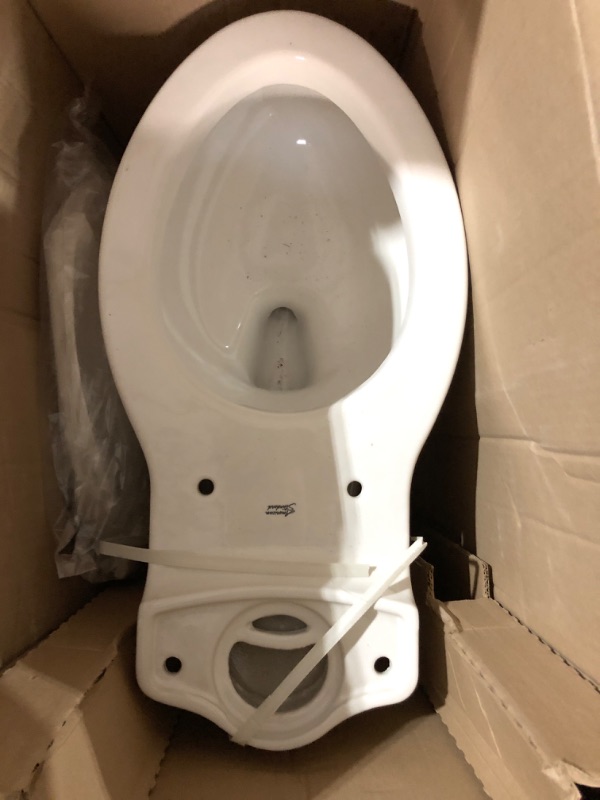 Photo 3 of **BROKEN LID FOR PUMP** Champion Tall Height 2-Piece High-Efficiency 1.28 GPF Single Flush Elongated Toilet in White Seat Included