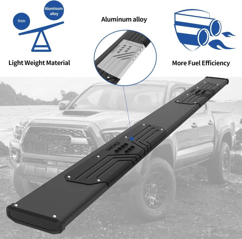 Photo 1 of  6.5" Running Boards , Aluminum Side Steps Rails Nerf Bars, Black Textured