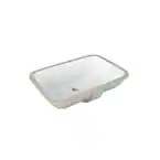 Photo 1 of 22 in. Ceramic Rectangular Undermount Bathroom Sink in White with Overflow Drain
