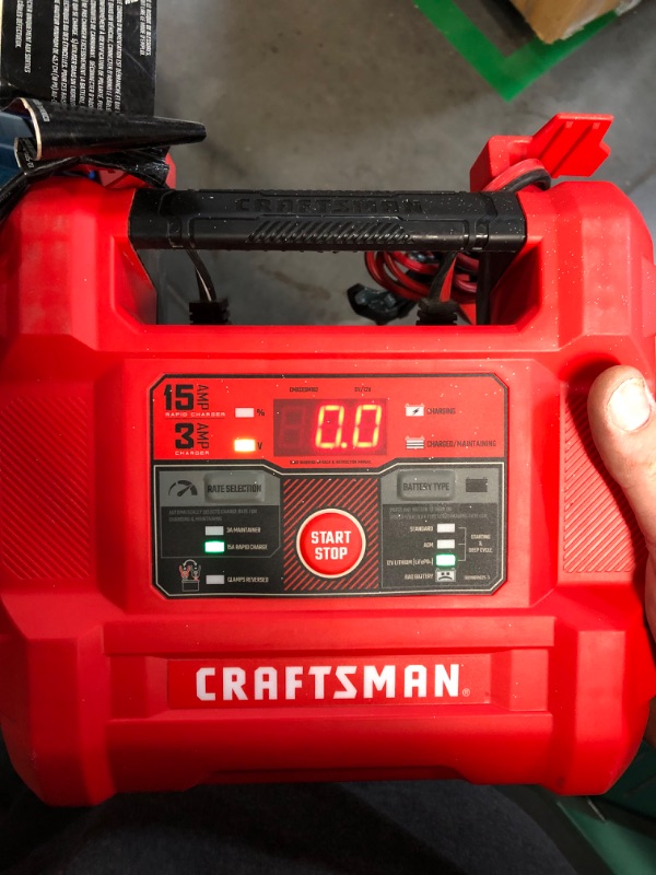 Photo 4 of CRAFTSMAN CMXCESM162 15A 6V/12V Automotive Battery Charger and Maintainer