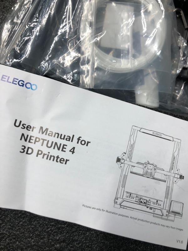 Photo 5 of *SEE NOTES*  ELEGOO Neptune 4 Pro 3D Printer, 500mm/s High Speed FDM Printer with Klipper Firmware, Auto Leveling and Direct Drive Extruder, Easy Assembly, 8.85x8.85x10.43 Inch Printing Size