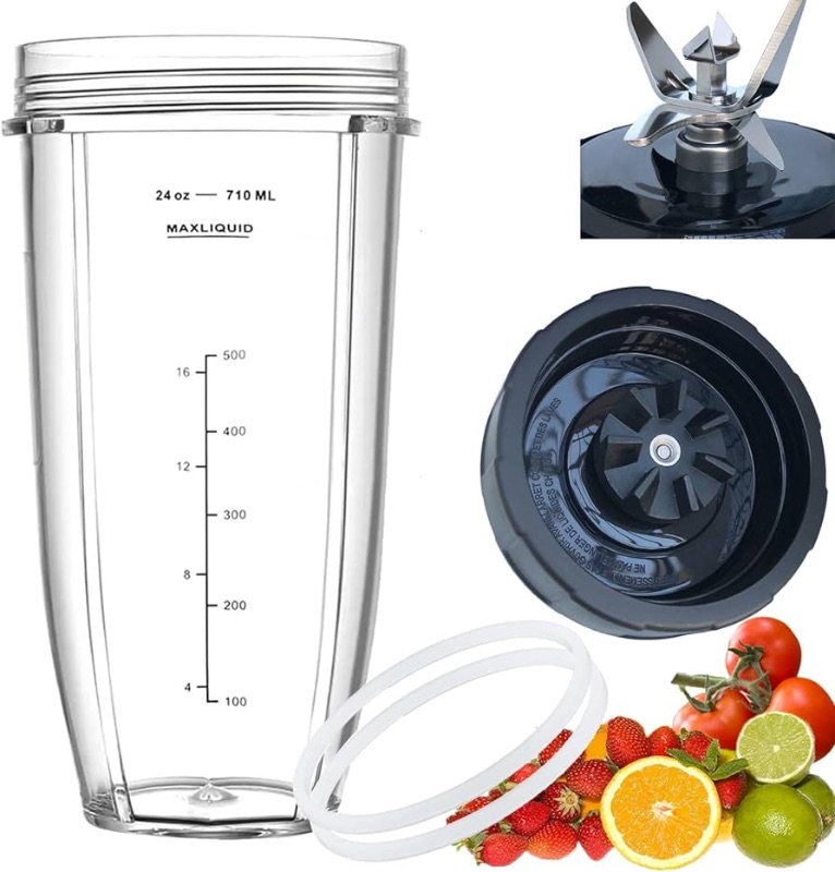 Photo 1 of [ New Model] Replacement blender Blade and 24oz Cup Accessories, Only Compatible with Nutri Ninja SS150,SS151,SS300, SS350,SS351, CO351B, SS100, SS101, CO101B,SS400,SS401
