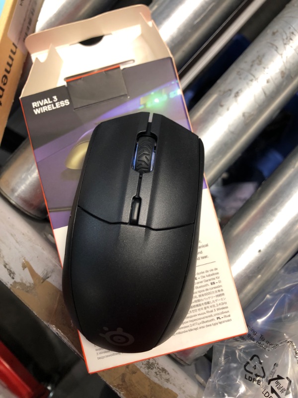 Photo 2 of *MISSING USB* SteelSeries Rival 3 62521 Wireless Gaming Optical Mouse, Matte Black