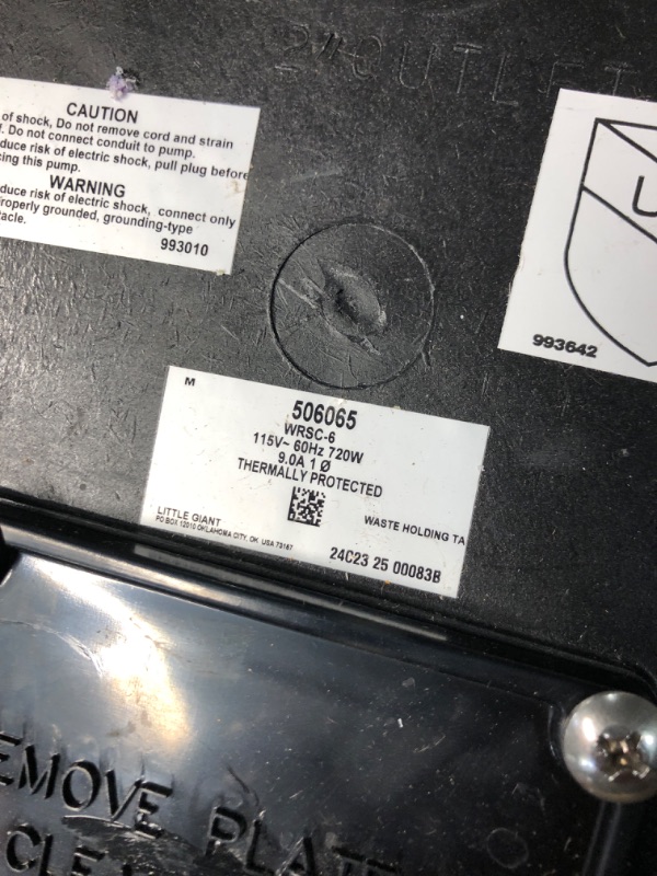 Photo 3 of **READ NOTES**Little Giant WRSC-6 115-Volt, 1/3 HP, 2760 GPH Compact Under Sink Drainosaur Automatic Sump Pump/Basin System, Black/Blue, 506065 & Studor 20341 Mini-Vent Air Admittance Valve with PVC Adapter 1.5 System + Valve