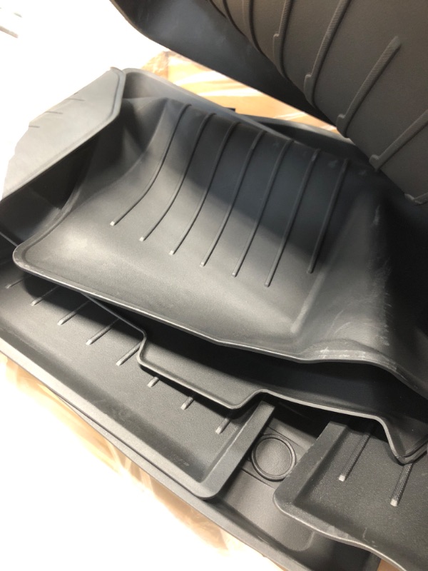 Photo 2 of Pedigree Floor Mats Compatible with Tesla Model 3, Custom Fit Floor Liners for 2021 2022 2023 Tesla Model 3, 1st & 2nd Row All Weather Protection