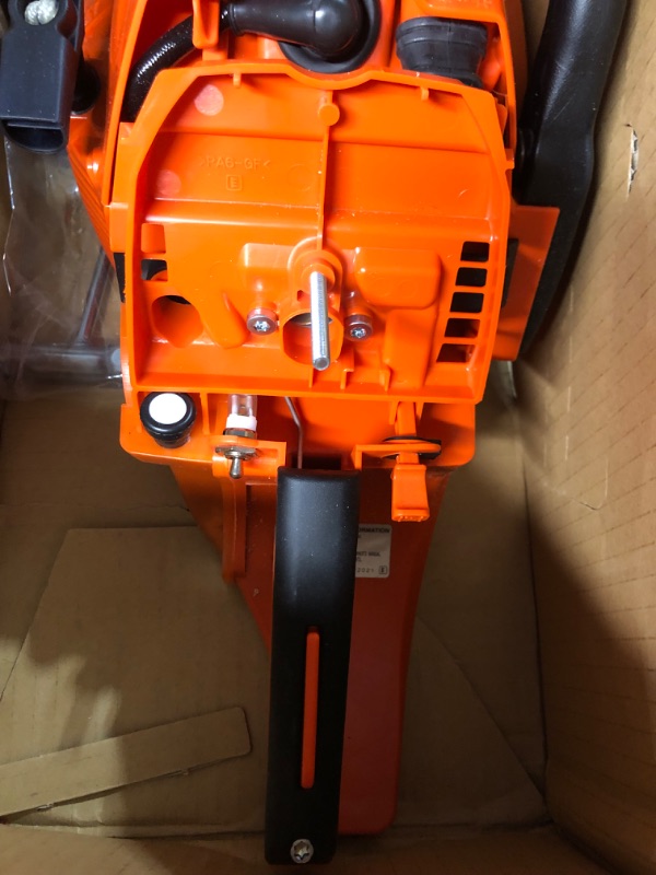 Photo 2 of *MISSING FILTER COVER AND OIL/GAS CAP*  Supmix Gas Chainsaw 62CC Power Chain Saw 20 Inch Guide Board Chain saws 2-Cycle Gasoline Handheld Cordless Petrol Chain Saws for Trees Gas Powered Farm, Ranch and Garden Tools