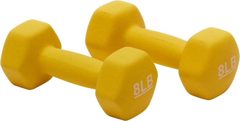 Photo 1 of Amazon Basics Neoprene Coated Hexagon Workout Dumbbell Hand Weight
