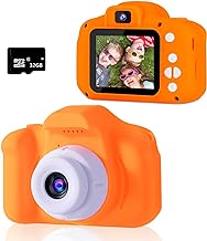 Photo 1 of *untested* Portable HD Digital Kids Camera, Best Kids Camera Toddler Toys Gifts for 3 4 5 6 7 8 9 Year Old Boys and Girls, Kids Selfie Camera with 32GB SD Card, HD Digital Video Cameras for Toddler Orange