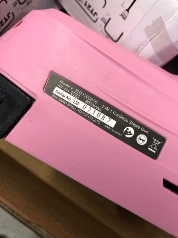 Photo 2 of SHALL Pink Electric Staple Gun & Cordless Rotary Tool Kit