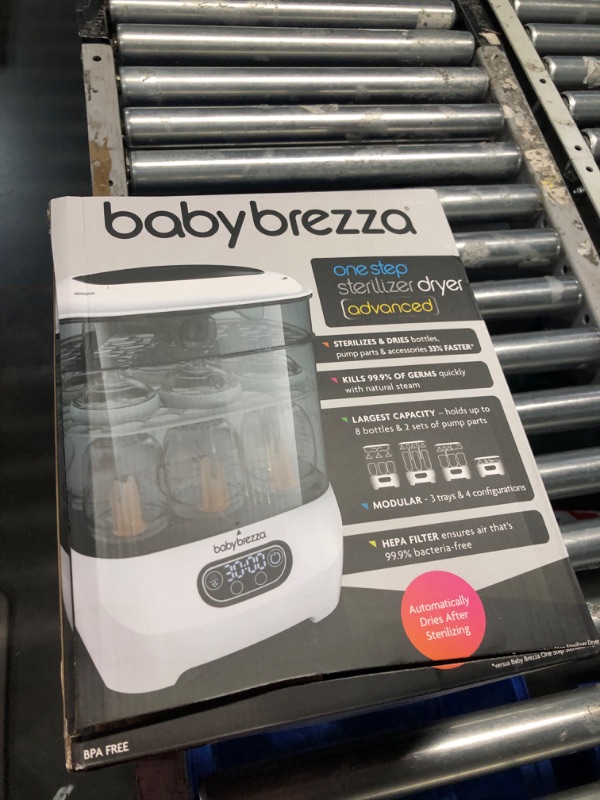 Photo 3 of Baby Brezza Baby Bottle Sterilizer + Dryer Advanced – Electric Steam Sterilization Machine – Universal Sterilizing of All Bottles: Plastic, Glass, Pacifiers + Breast Pump Parts- HEPA Filter, Charcoal Sterilizer-Dryer Advanced Charcoal