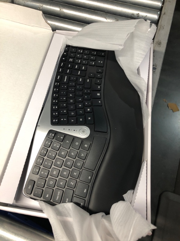 Photo 2 of Nulea Ergonomic Keyboard, Wired Split Keyboard with Pillowed Wrist and Palm Support, Featuring Dual USB Ports, Natural Typing Keyboard for Carpal Tunnel, Compatible with Windows/Mac