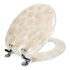 Photo 1 of ****NON REFUNDABLE NO RETURNS SOLD AS IS***PARTS ONLY**
HOME+SOLUTIONS DELUXE RESIN OYSTER SHELL DECORATIVE ROUND TOILET SEAT WITH SLOW CLOSE CHROME HINGES
