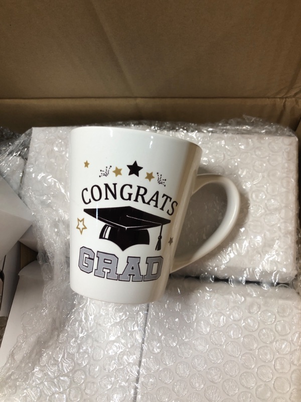 Photo 3 of 6 Pcs Graduation Coffee Mugs Graduation Gifts Set 12oz 2024 Graduation Cup Congrats Grad Coffee Mug College Ceramic Mug for Him, Her, Men, Women, Phd Masters Graduation Gifts